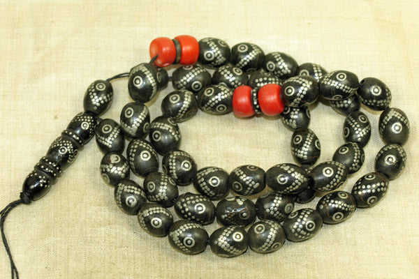 coral prayer beads