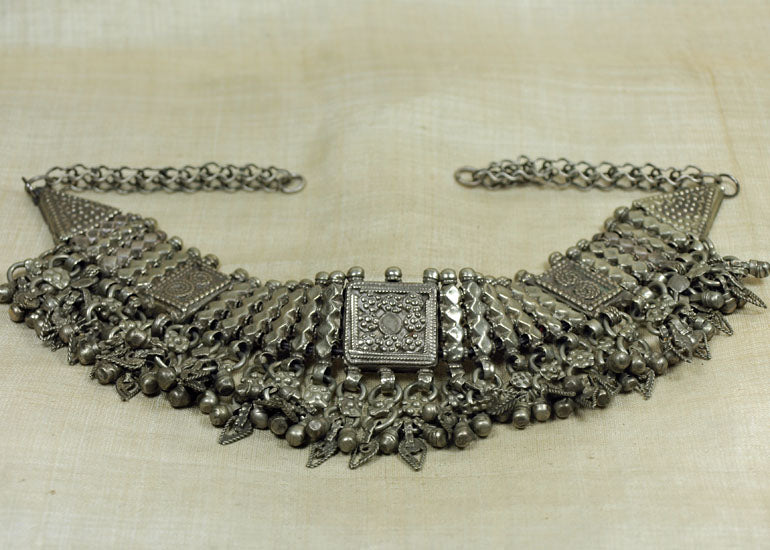 Vintage 1930s Silver Necklace from Yemen | Beadparadise.com