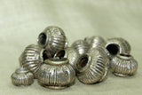 Antique Fluted Silver Beads