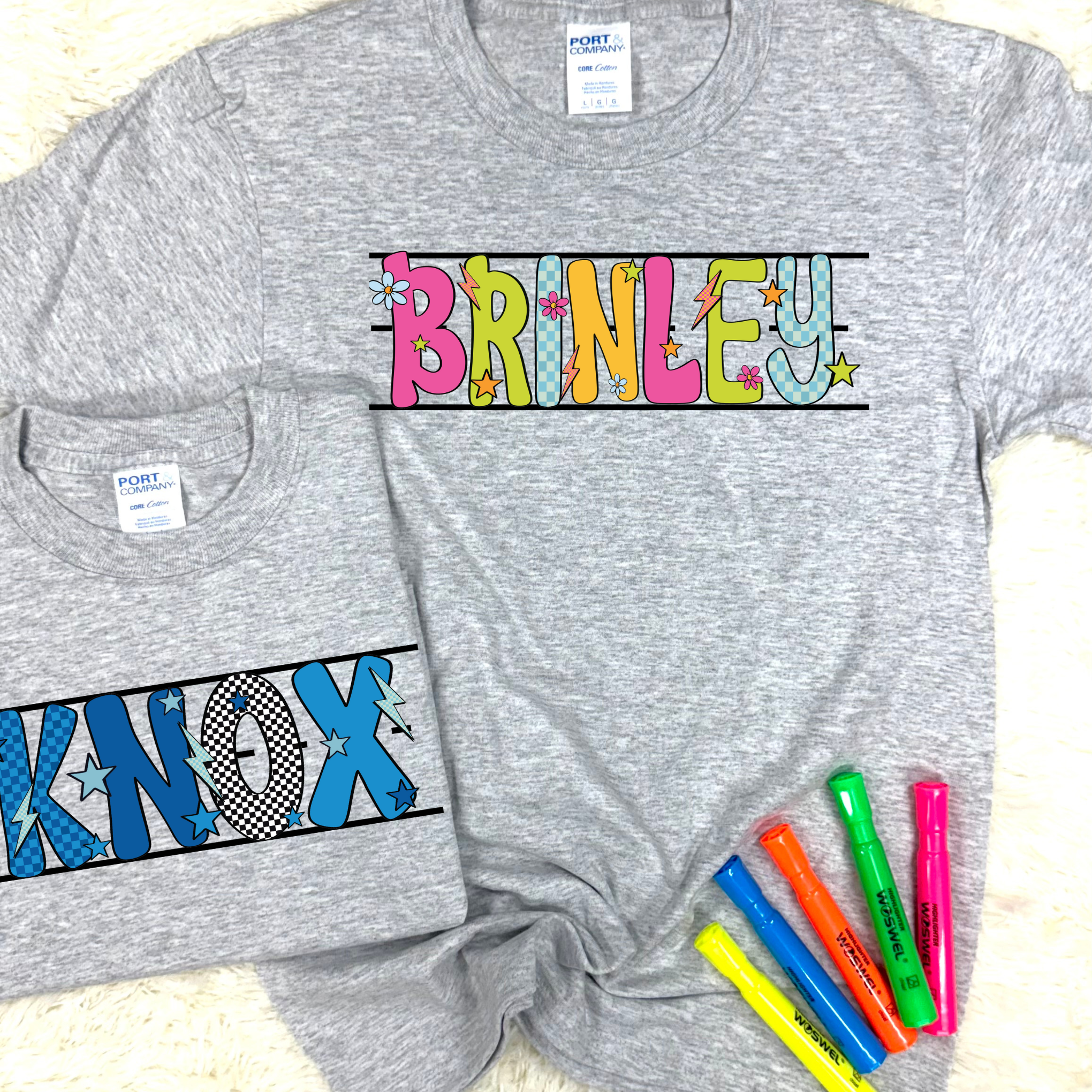 Kid's Lined Custom Graphic Tee