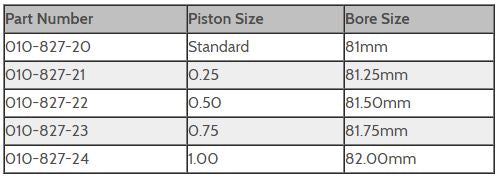 Yamaha 1100 - WSM Original Series Piston Kit - 2-Stroke