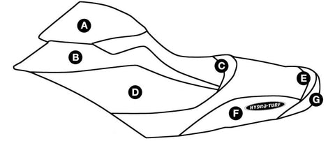 Sea Doo RXP-X 260 '12-15 / RXP-X 300 '16 Hydro Turf Seat Cover