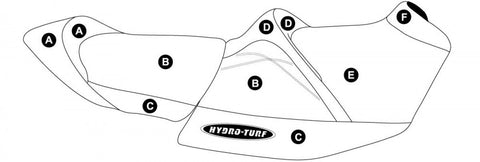 Sea Doo RXT 230, RXT-X 300 & Wake Pro 230 '18 Hydro Turf Seat Cover