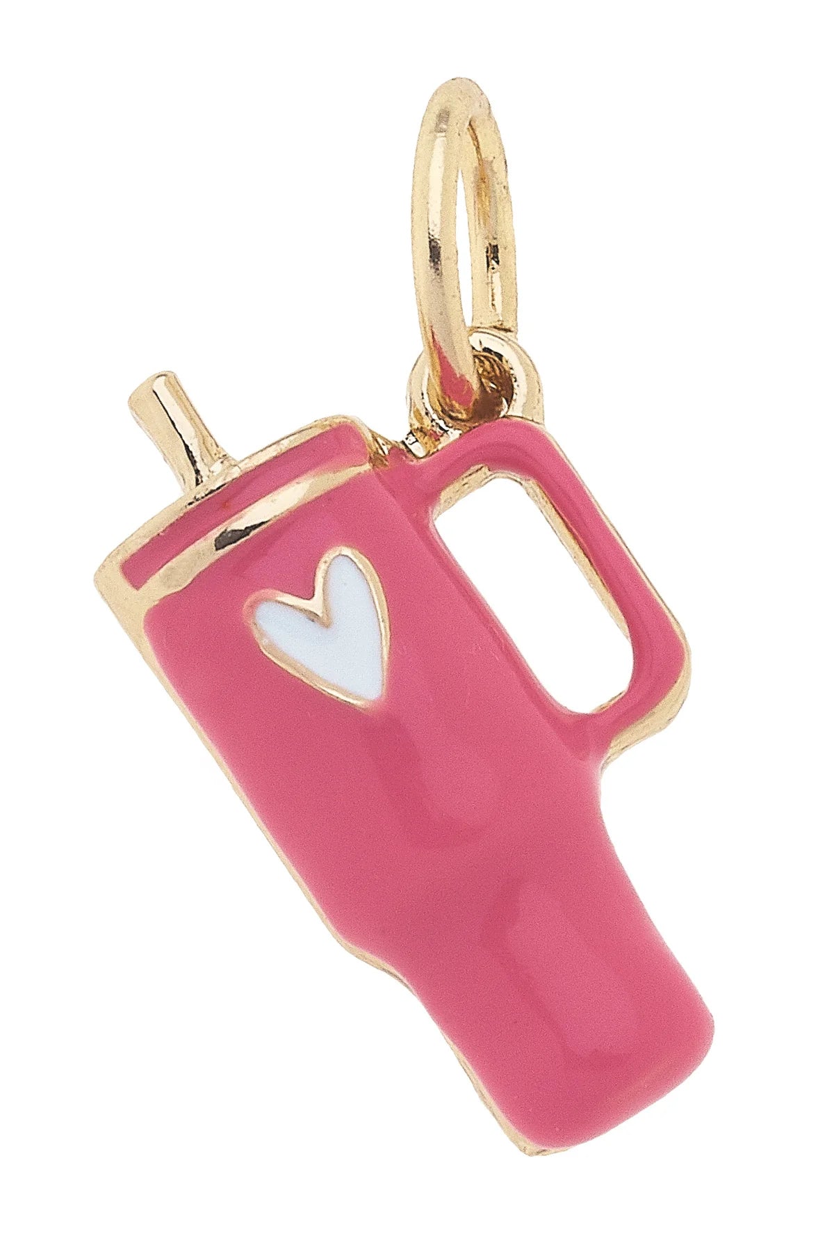 Travel Tumbler Cup Charm in Fuchsia