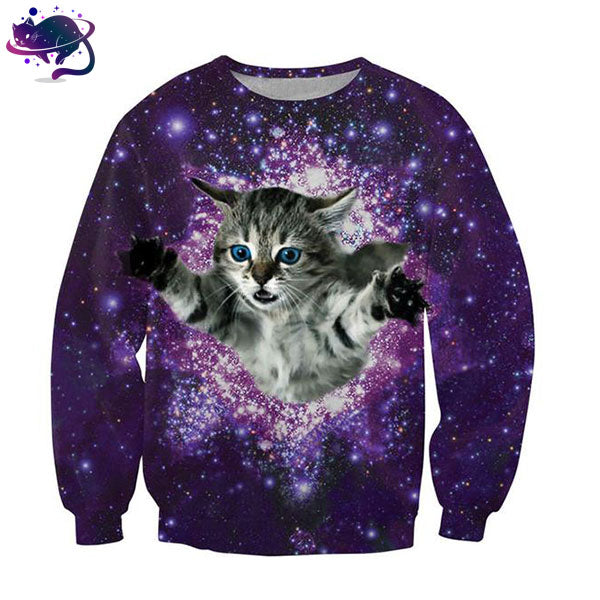 space cat sweater