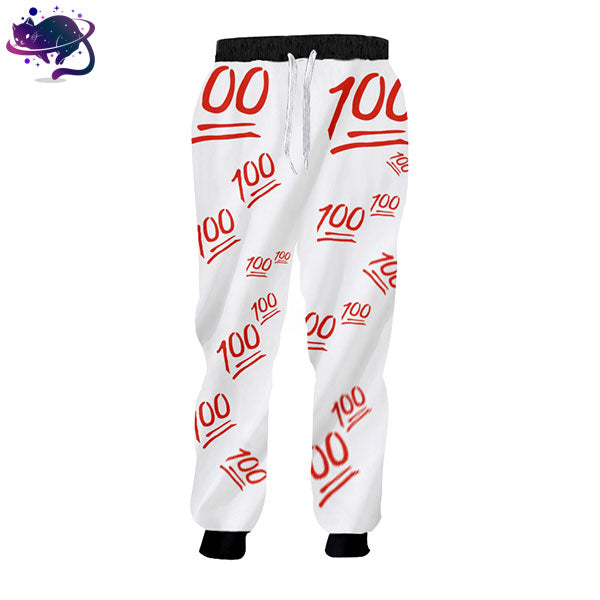 black red and white joggers