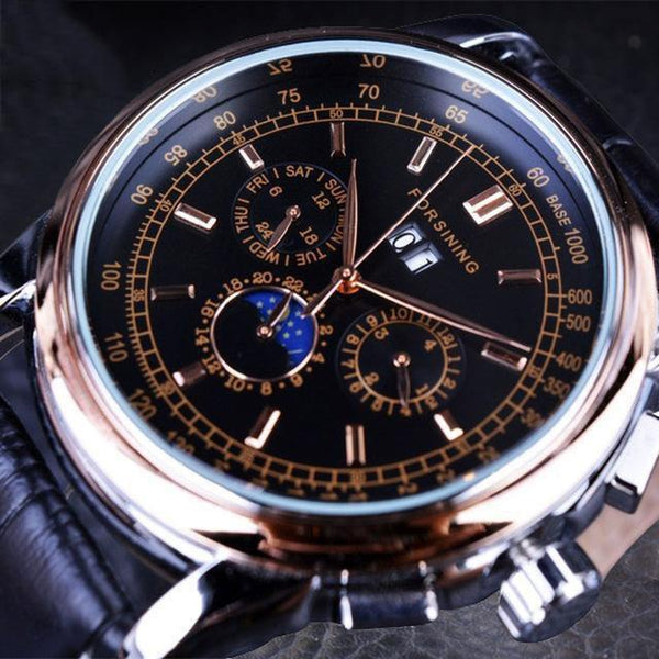 mens leather strap watches sale