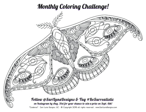 Download Monthly Coloring Challenge Cadence Sari Luna Designs