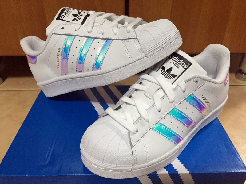 adidas superstar holographic blue