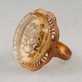 Golden Cameo Ring