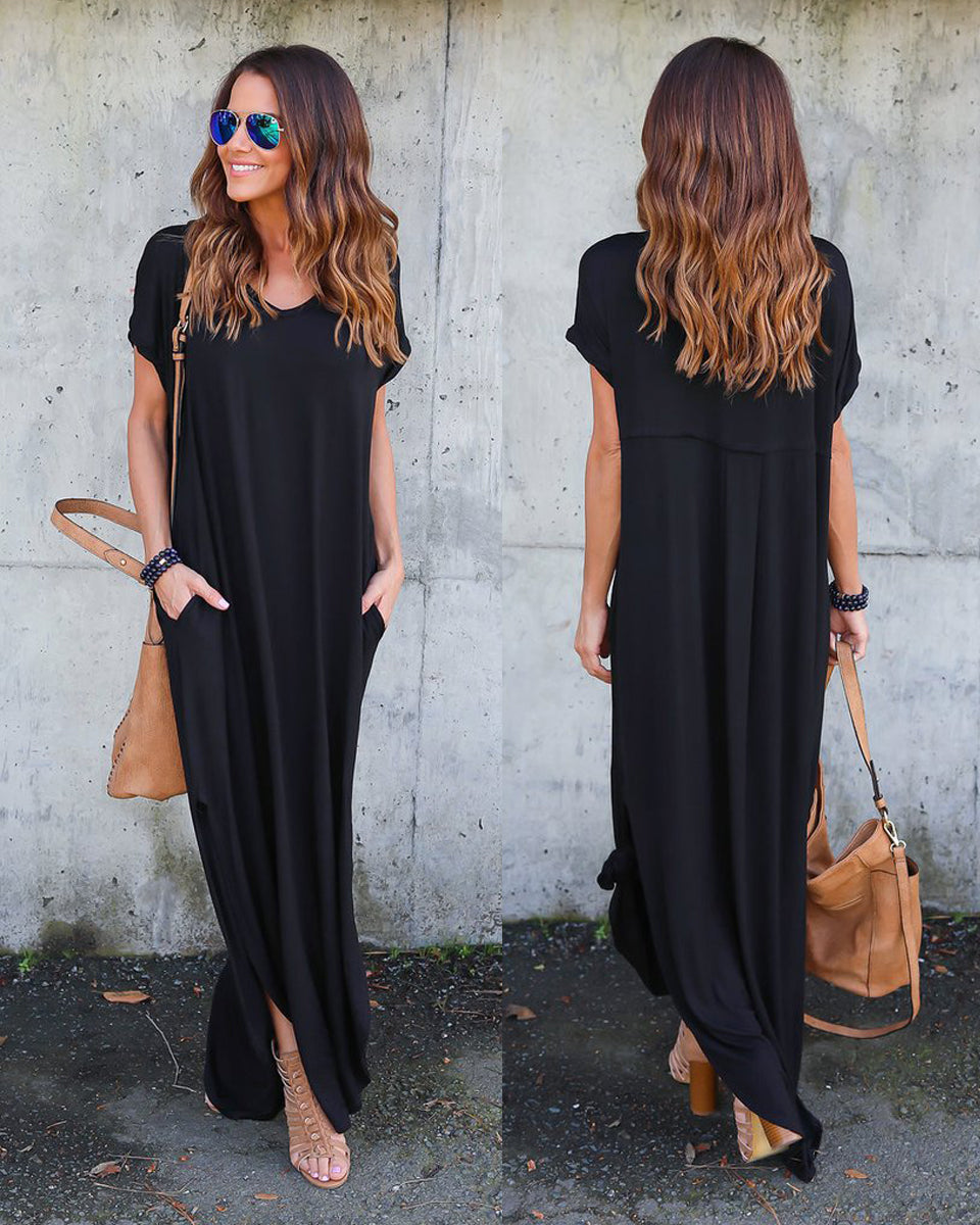 vestido maxi t shirt