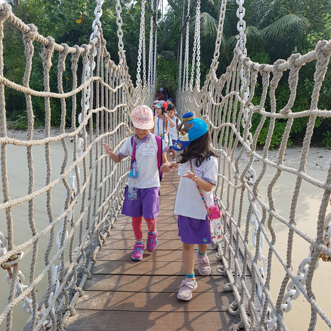Crossing the bridge to get to Southernmost point of continental asia