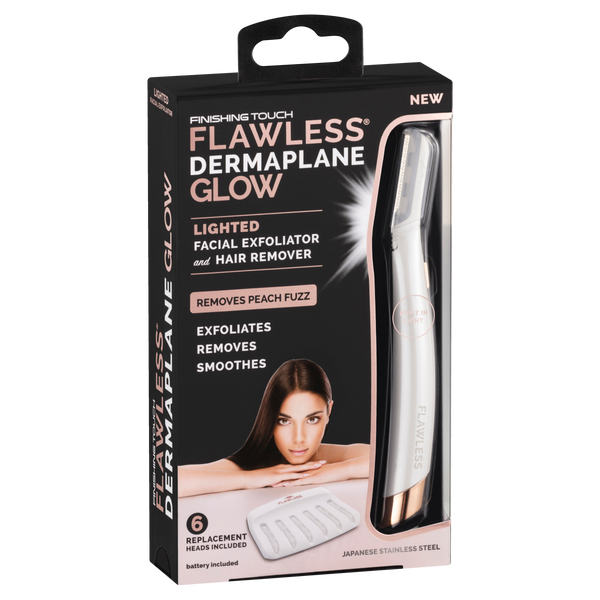 Finishing Touch® Dermaplane Glo Lighted Facial Exfoliator and Hair Remover,  1 ct - Baker's