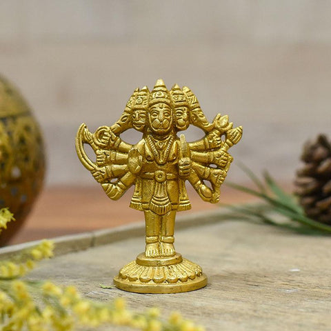 panchmukhi hanuman idol of brass