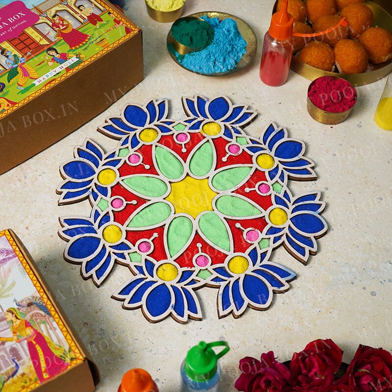 lotus flower rangoli designs