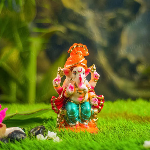 standing ganesh eco friendly idol