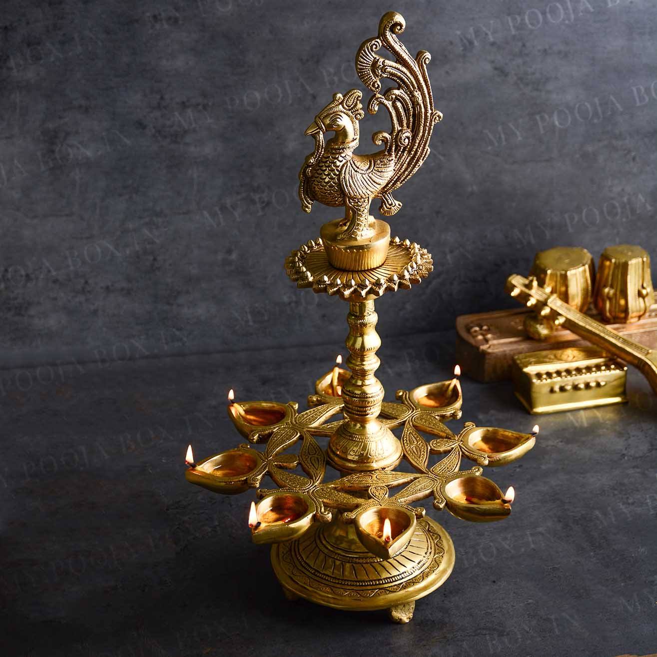 brass diya stand