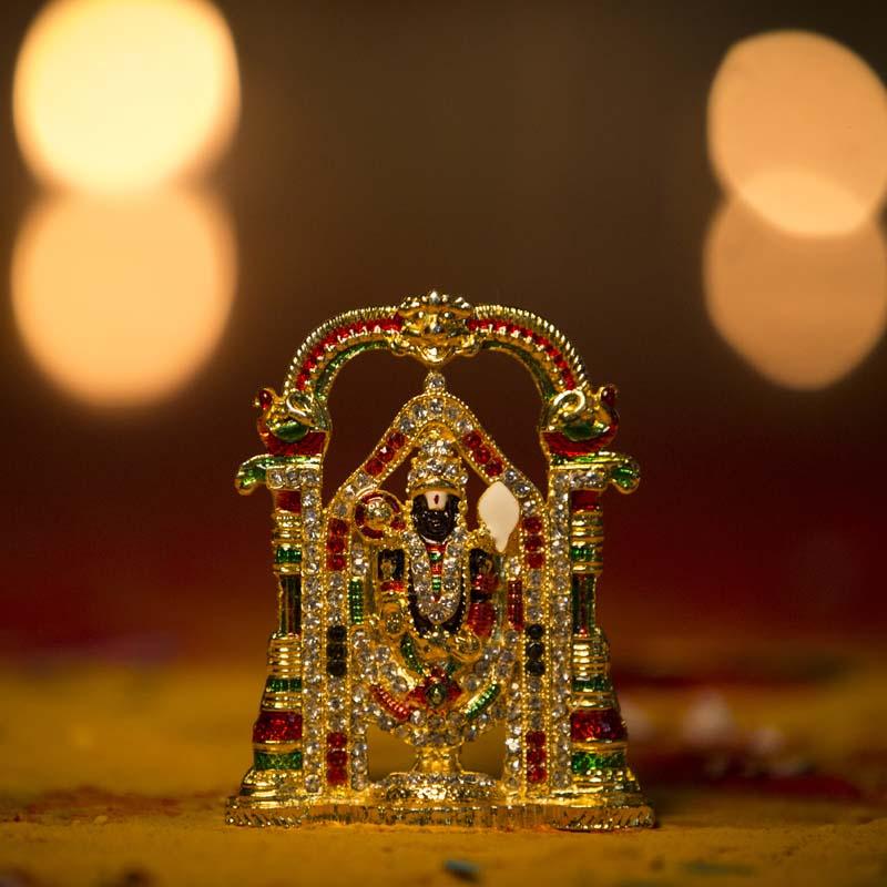 Buy Colorful Tirupati Balaji Lord Venkateswara Idol Online in India ...