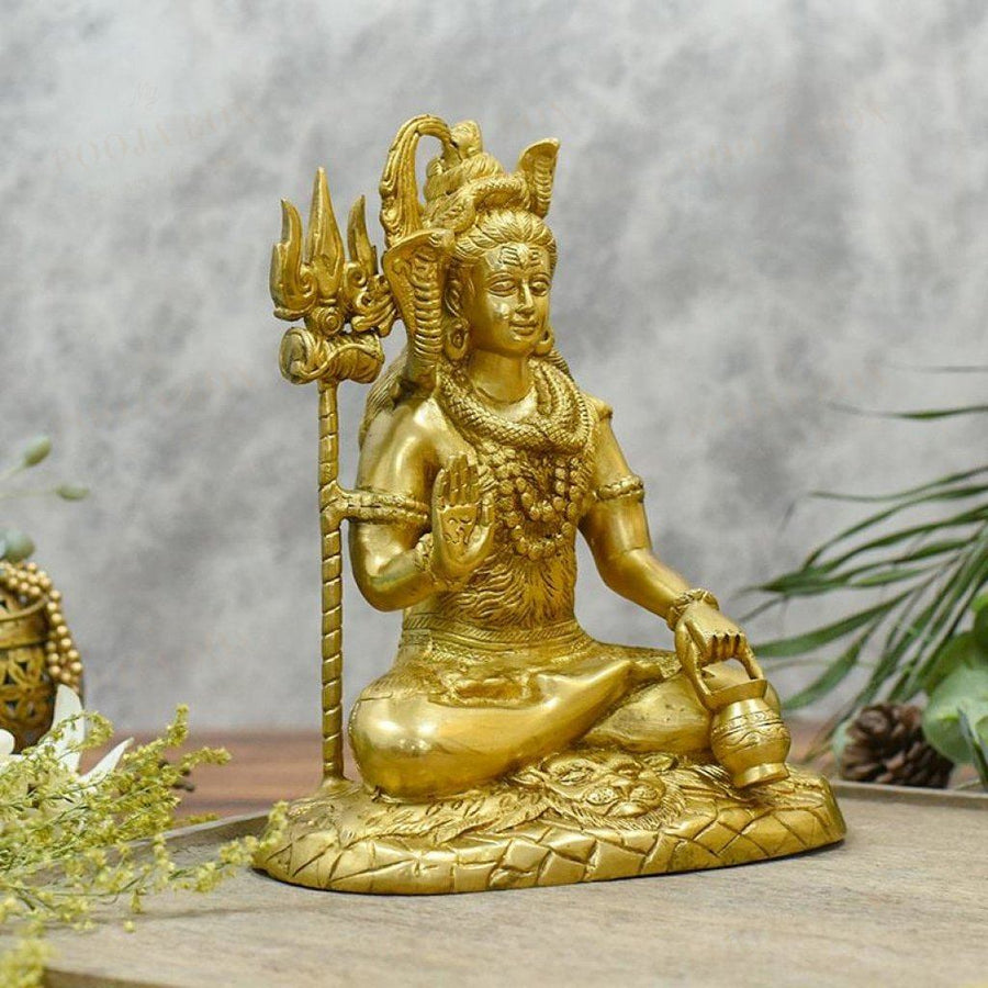 Buy Meditating Lord Shiva Idol/Murti Online in India - Mypoojabox.in