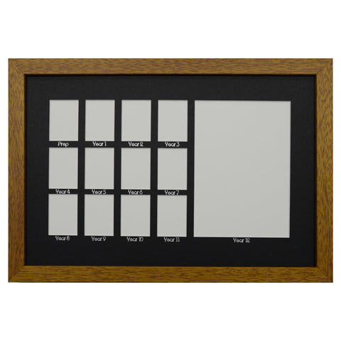 School Years Photo Frame Medium Black Mat With Silver Writing