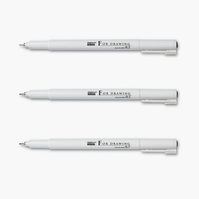 Buy Drawing Pens Black - Set of 3 at NOTEM studio for only 80,00 kr