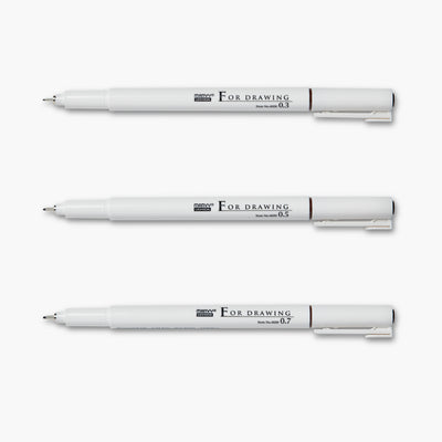 Buy Drawing Pens Black - Set of 3 at NOTEM studio for only 80,00 kr