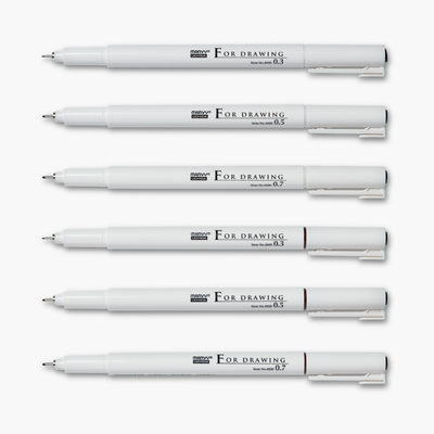 Buy Drawing Pens Black - Set of 3 at NOTEM studio for only 80,00 kr