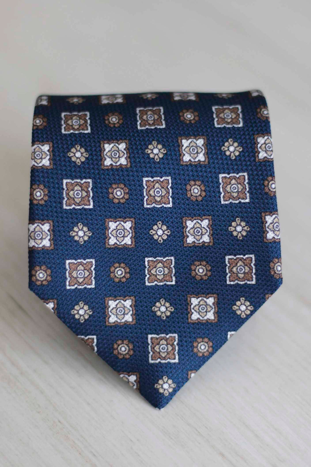 Vintage corbata ancha de seda con acabado antimanchas patrón geométrico de  Boulder Colorado del moho -  México