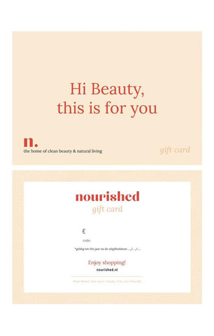 Nourished, gift card, kerst, duurzaam cadeautje, Christmas, gifts, gift ideas, christmas gifts