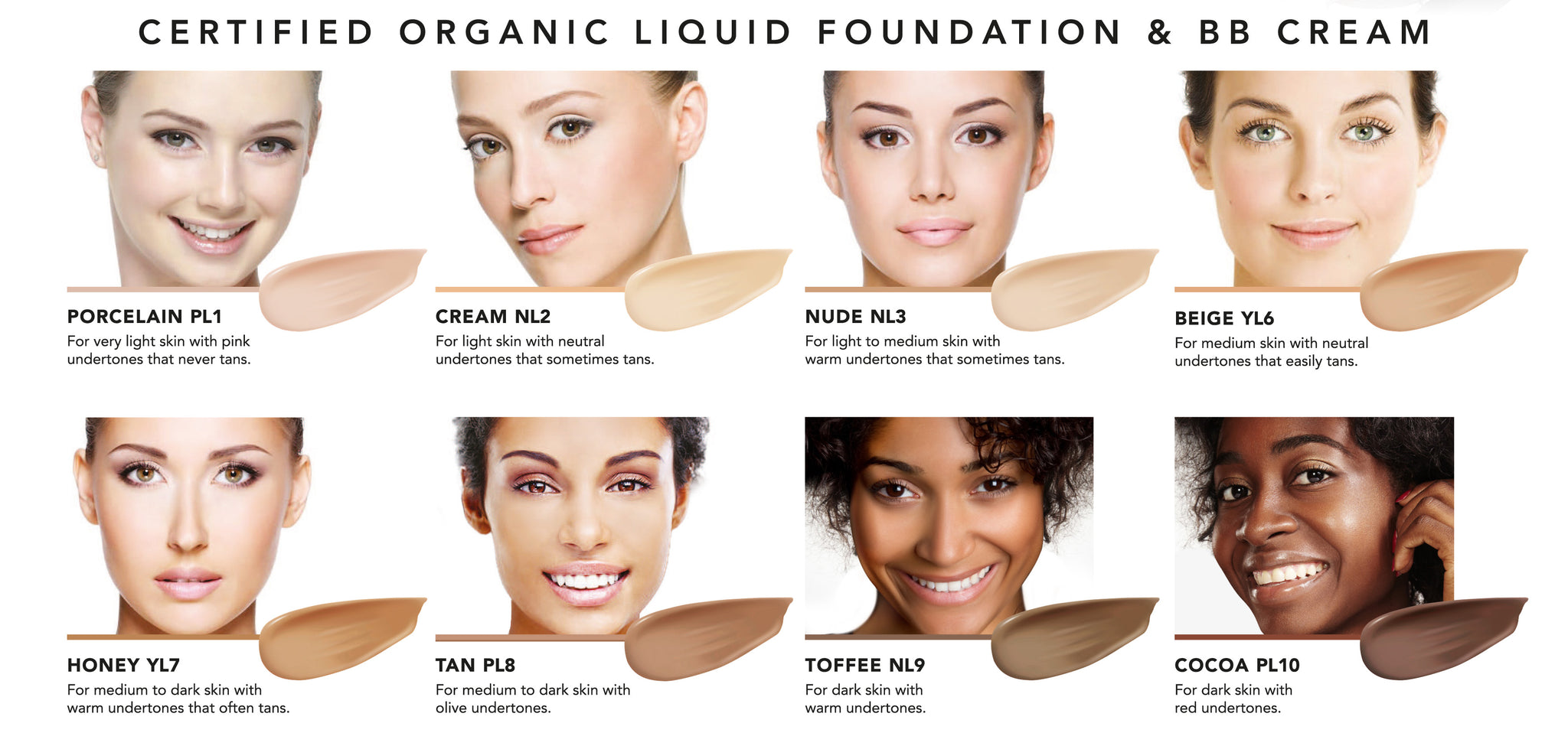 INIKA Organic Shade Definer - BB CREAM - Certified Organic Liquid foundation with hyaluronic acid