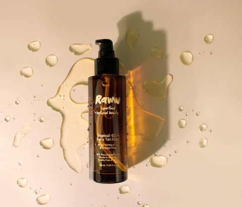 Raww Cosmetics | Tropical-Glow Face Tan Elixir | Natural Tan | Face Tan