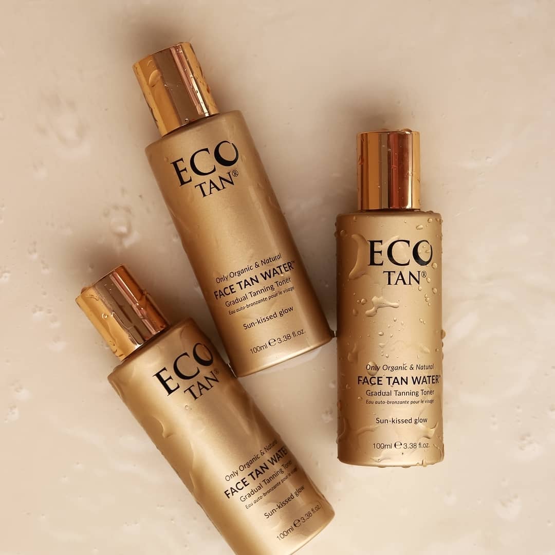 Eco Tan, Face Tan Water, Fake Tan, Zelfbruiner, natural tan, no makeup, natuurlijke make-up, Nourished, Nourishedeu