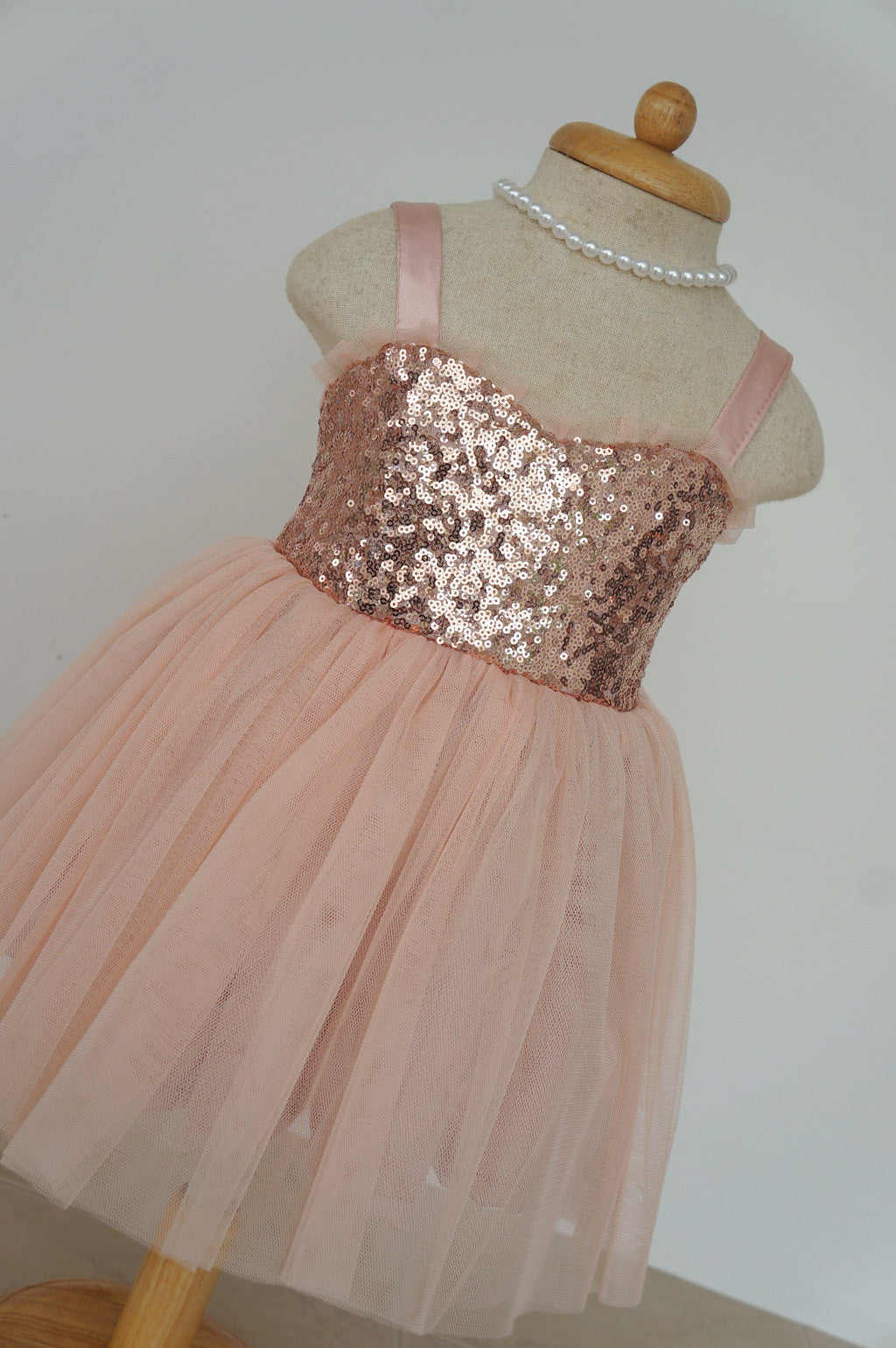 girls gold bridesmaid dress