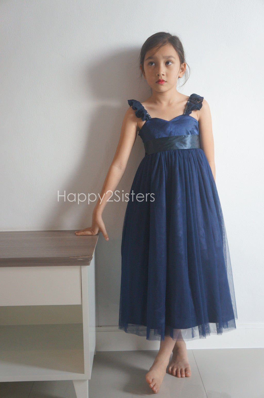 flower girl dresses navy