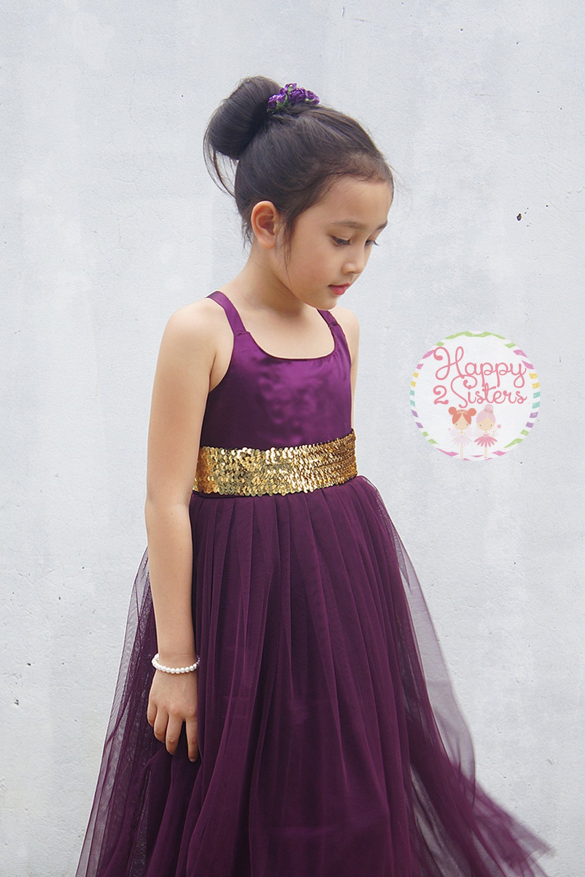 flower girl dresses eggplant color