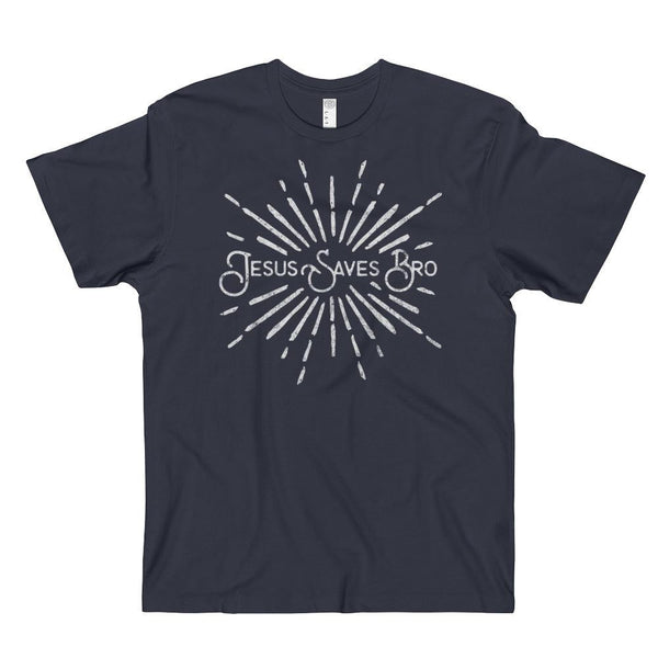 Navy blue Jesus Saves Faith Based t-shirt design