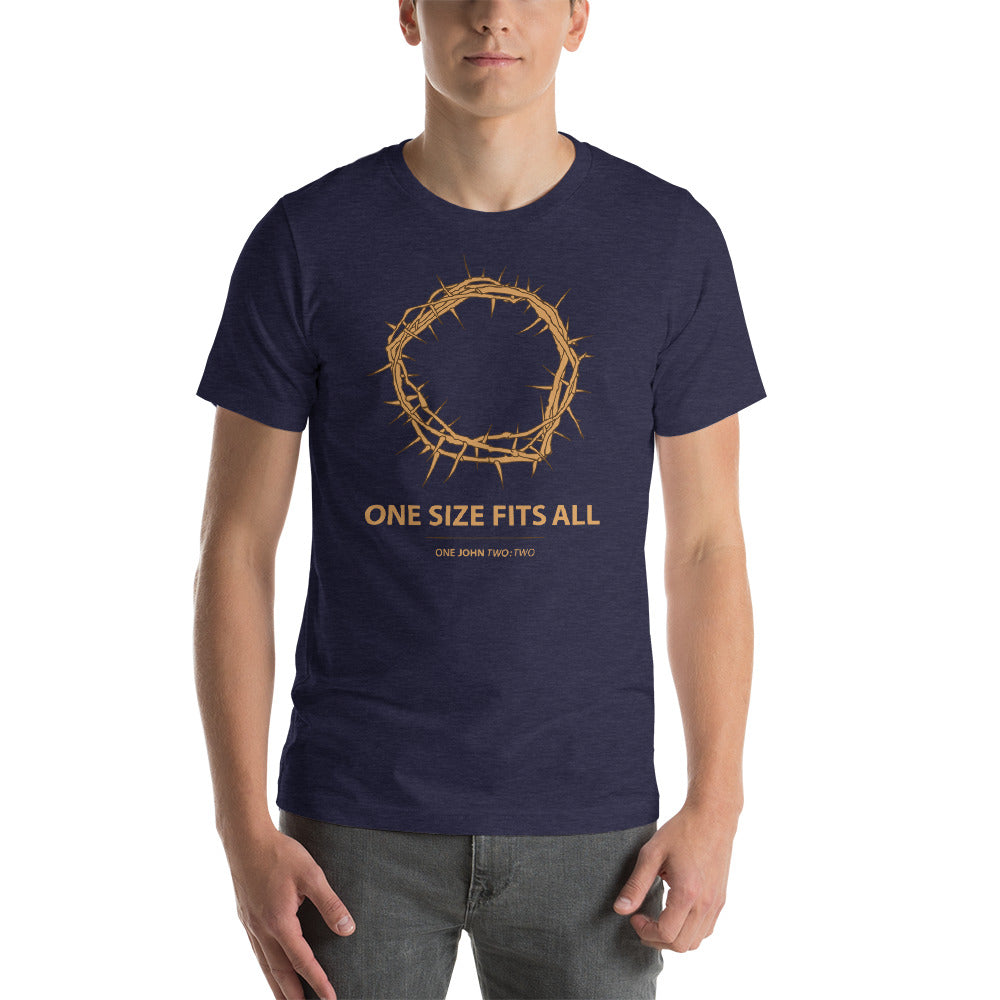 One Size Fits All Crown Of Thorns Christian T Shirt Design Passion Fury