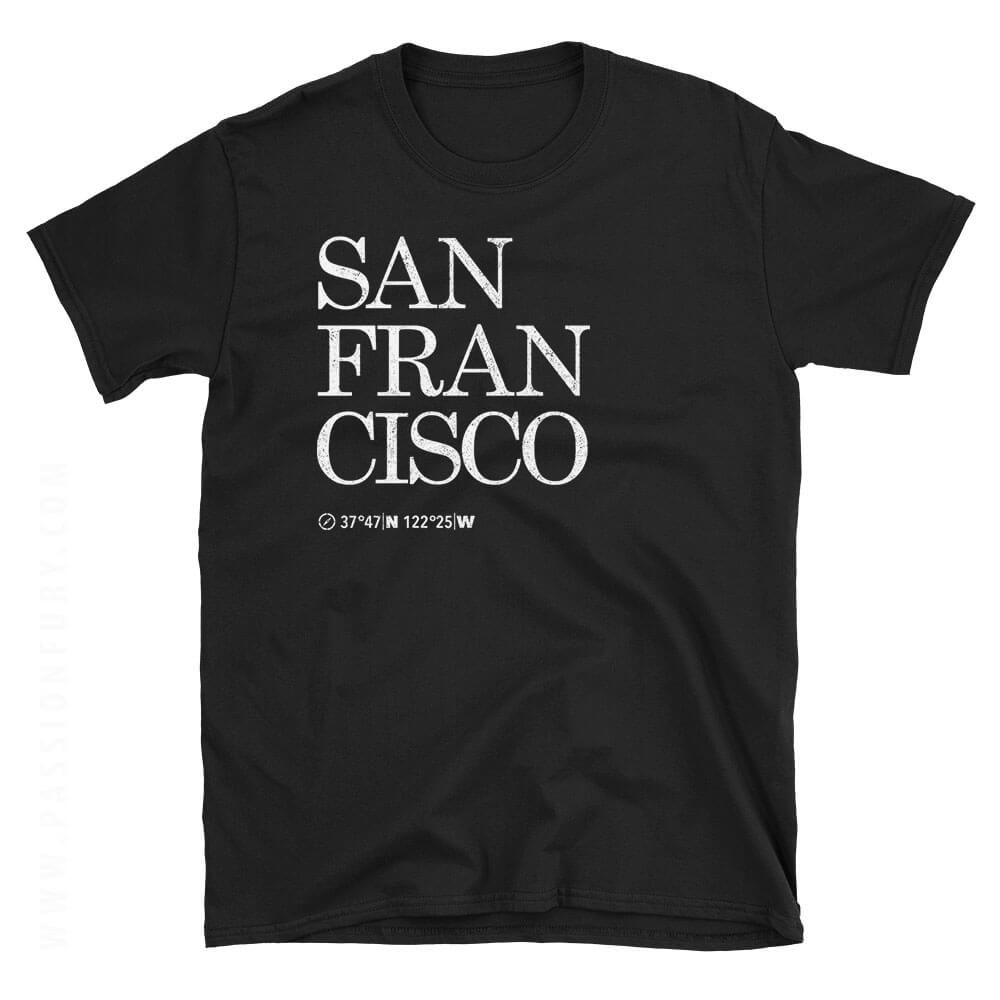 San Francisco Coordinates Tshirt from Passion Fury