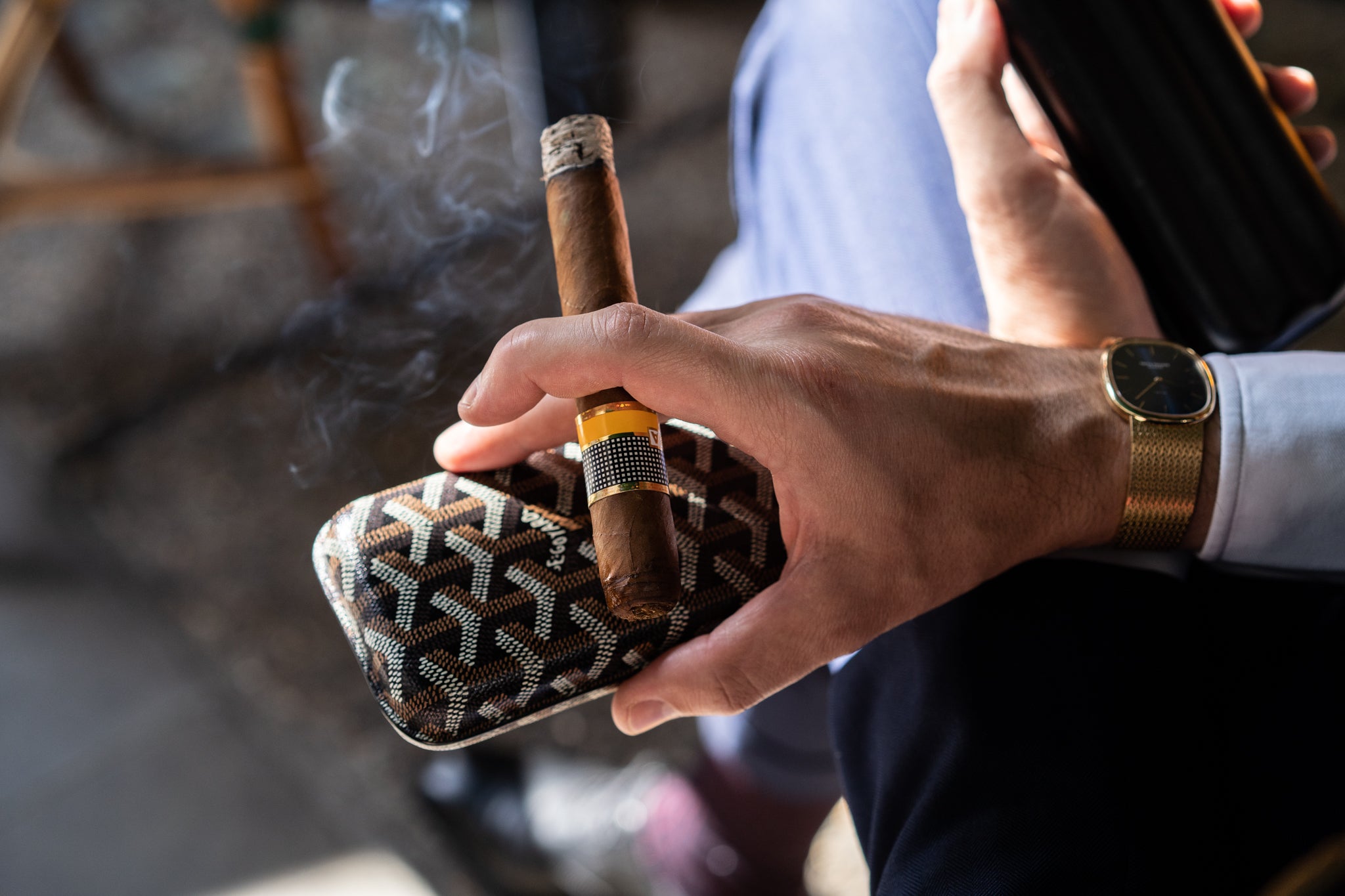 The Cohiba Siglo VI, enjoyed outside Franco's on Jermyn Street