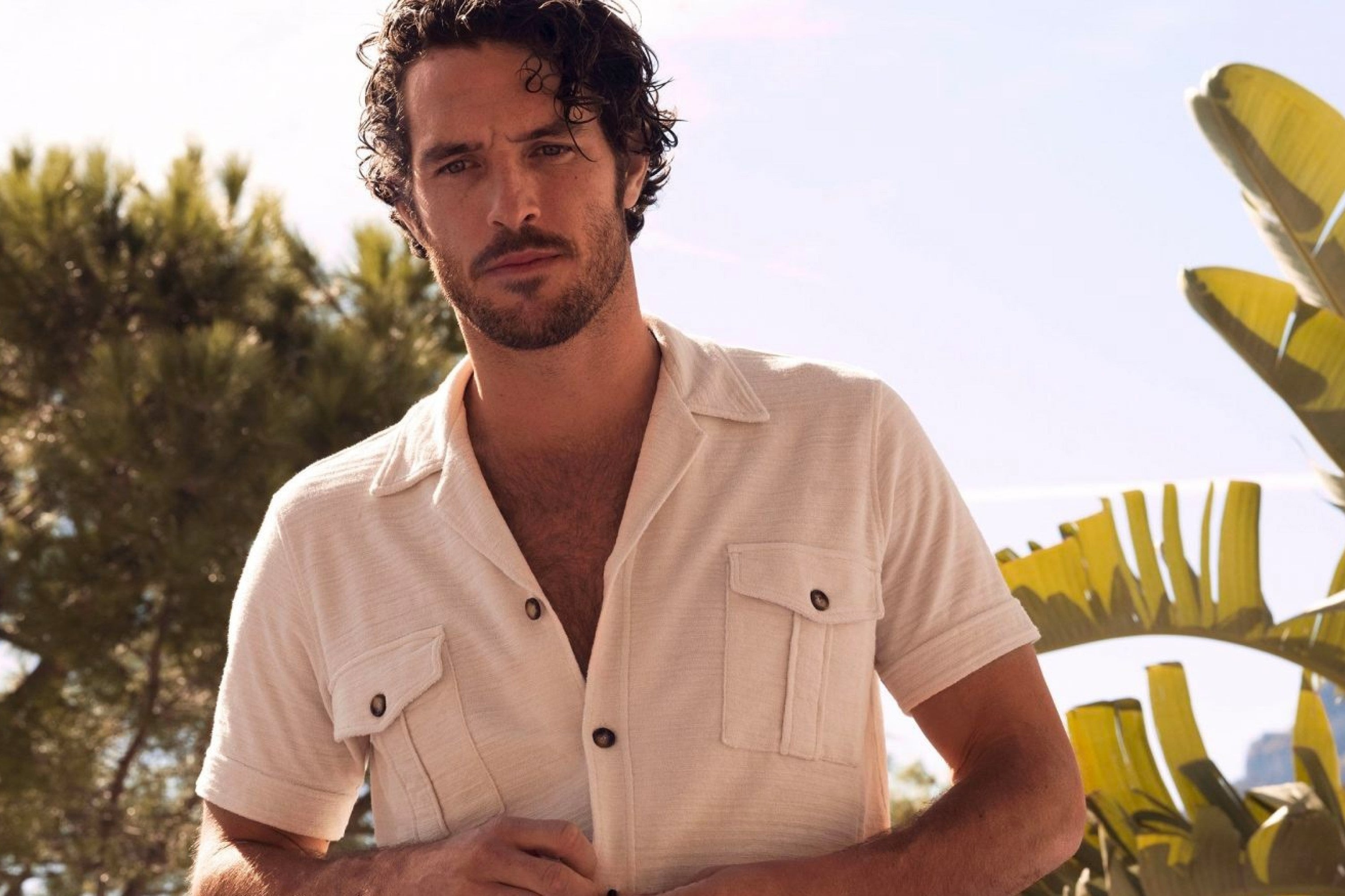 A towelling Guayabera, perfect for the beach