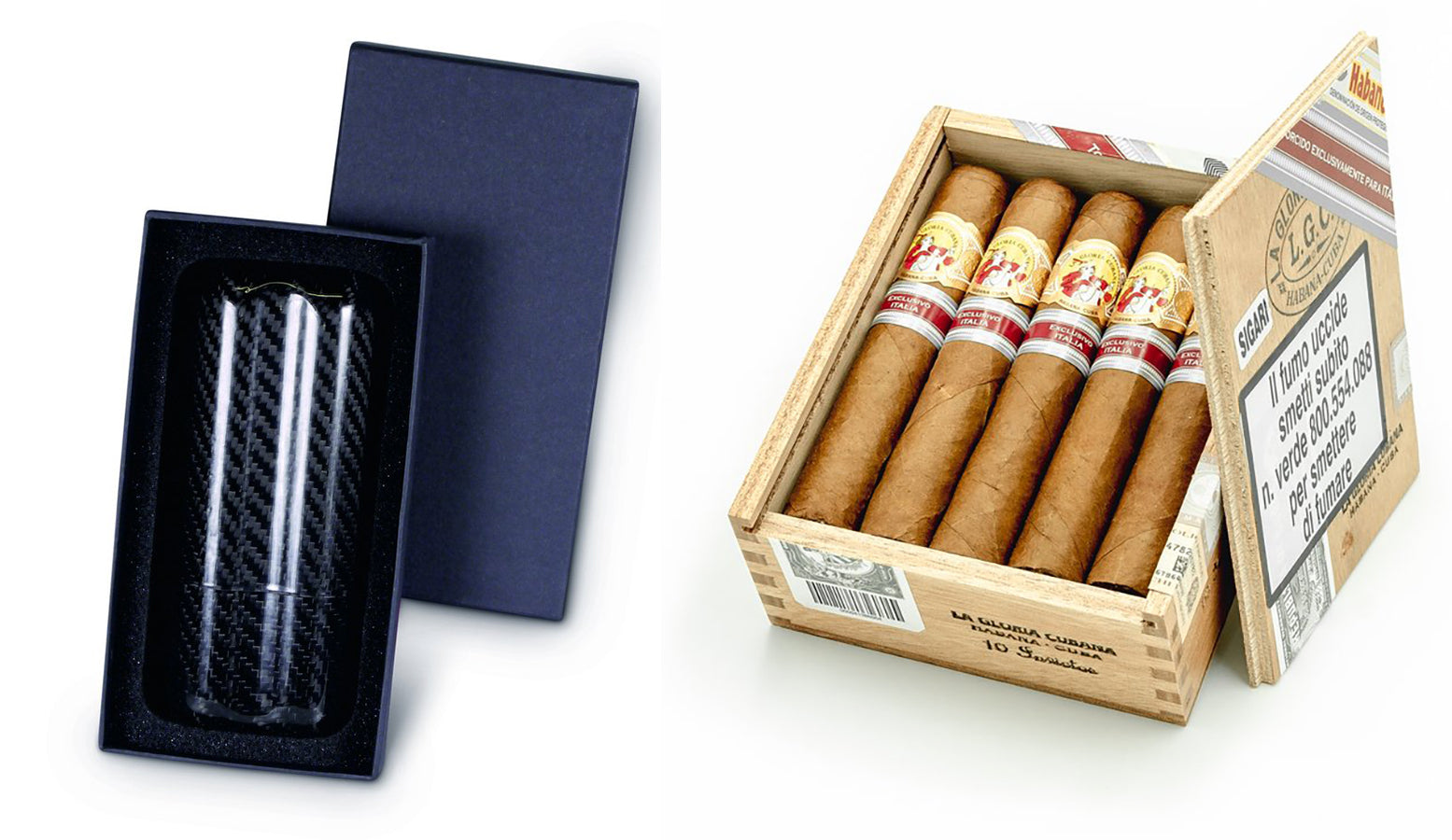 Carbon fibre cigar case La gloria cubana invictos cigar ex. italia 2018 EGm Cigars