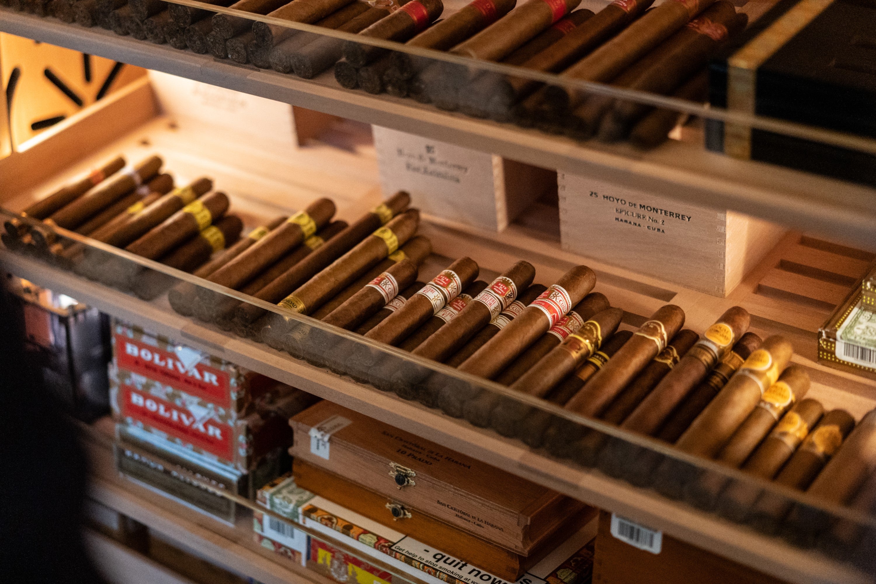 Some of the cigars at Le Magritte