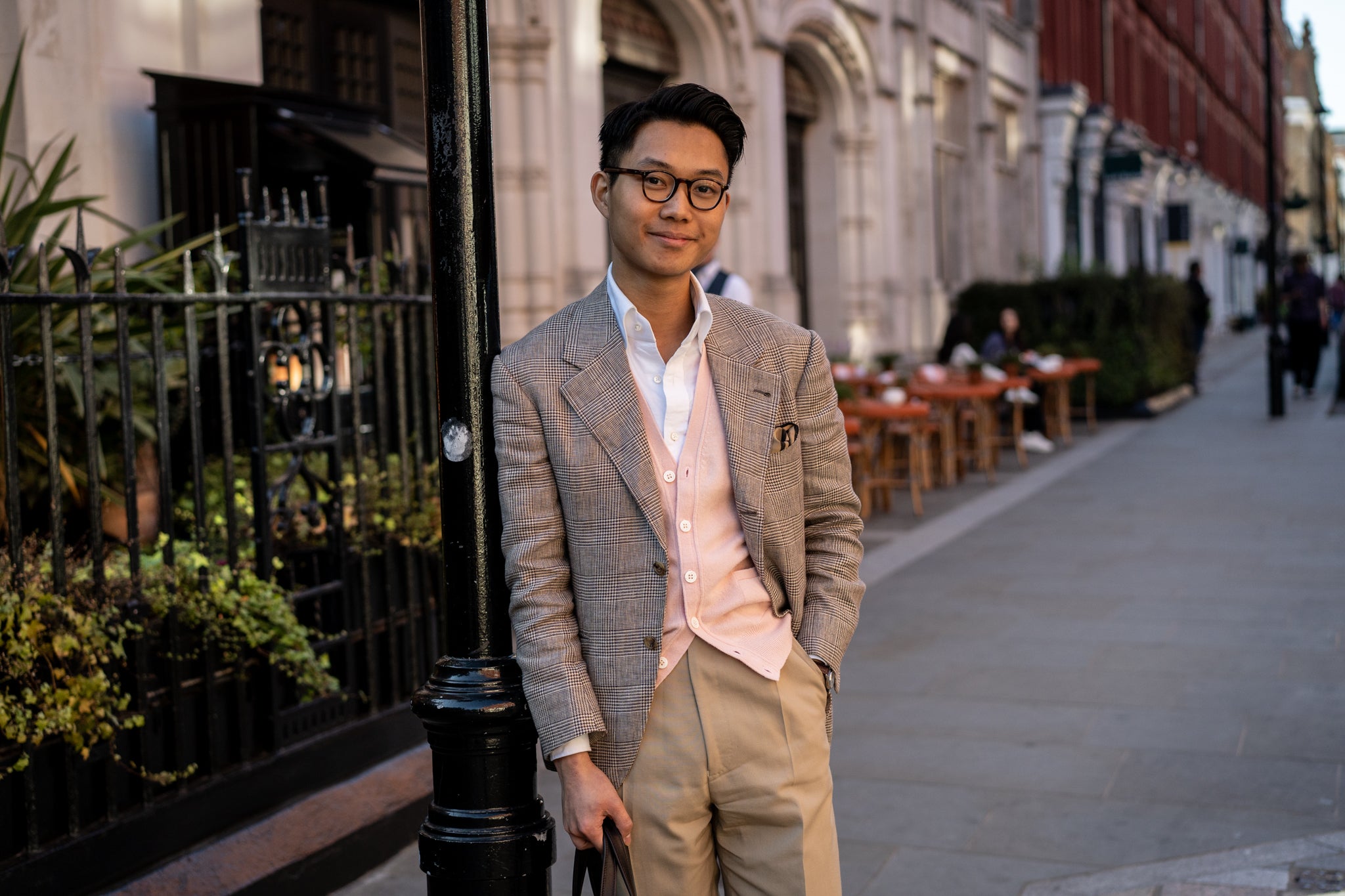 Buzz Tang, pictured outside Chiltern Firehouse, London.