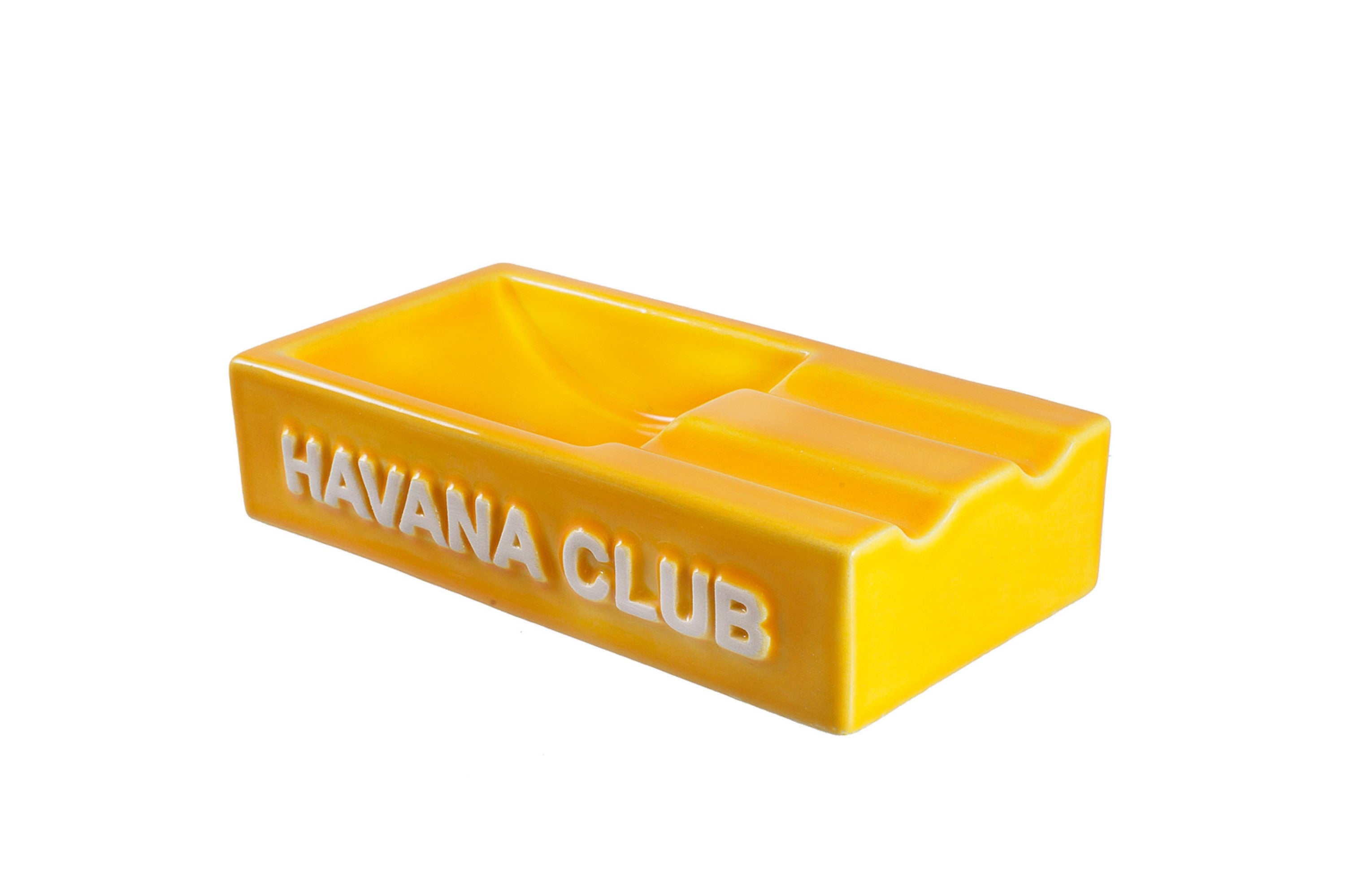 Cenicero de Cerámica Havana Club en Amarillo