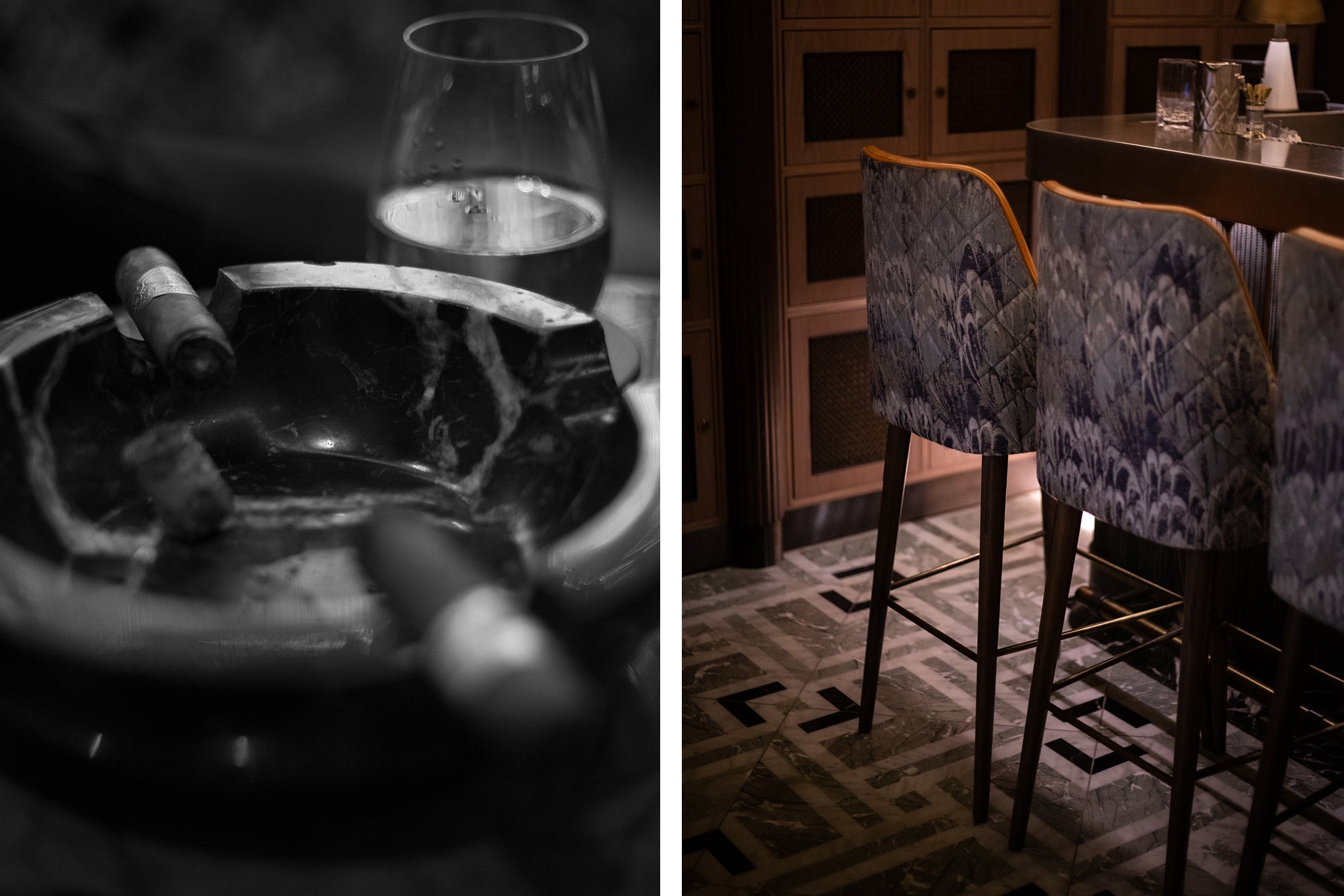 Details of the bar at Oscuro.