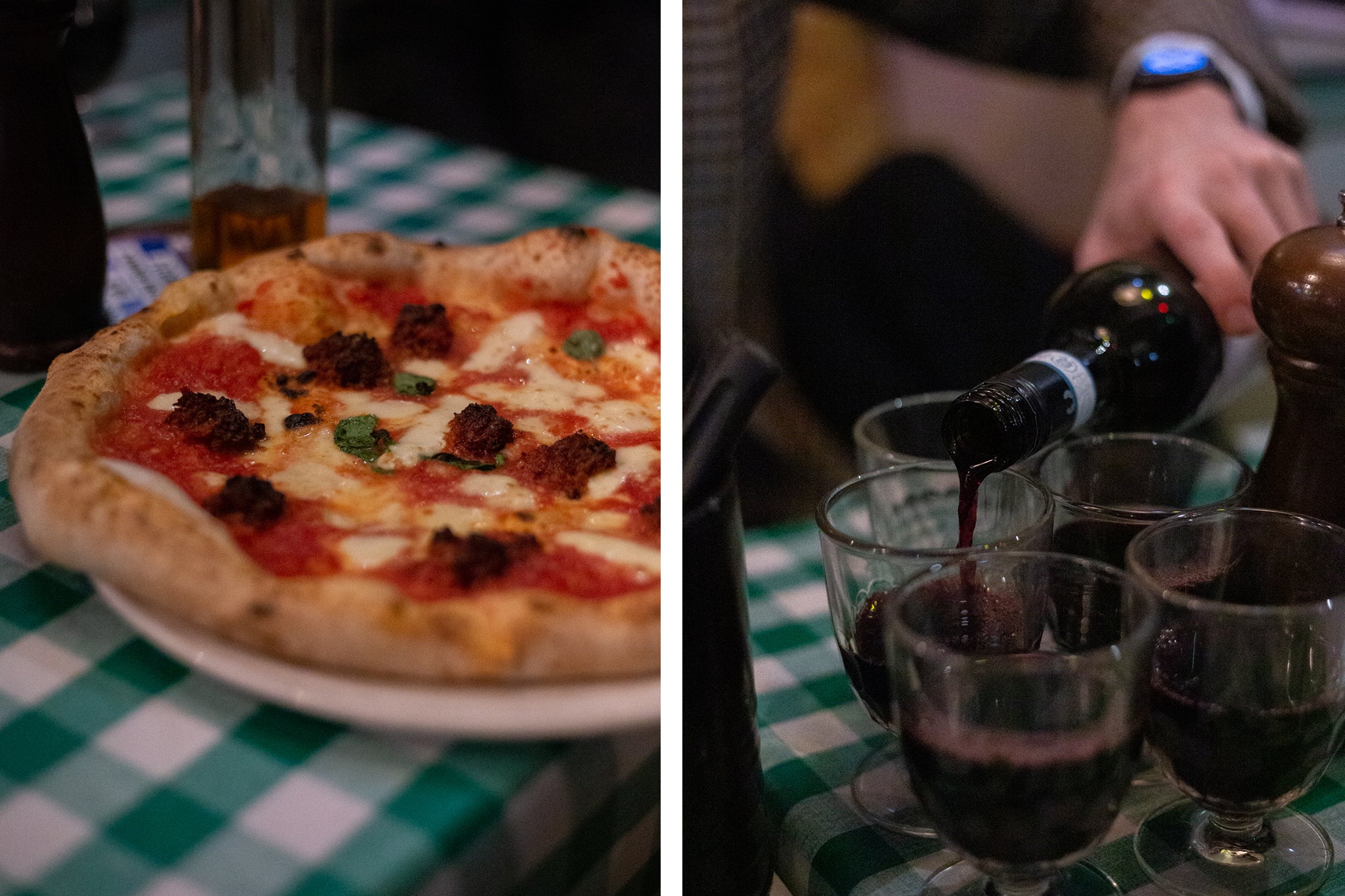 Pizza and wine in Soho — an unexpected pairing with some of our small and spicy cigars