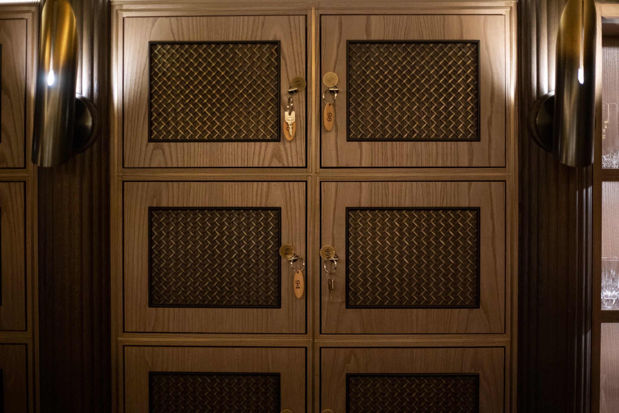 The lockers at Oscuro cigar lounge, perfect for storing cigars and spirits.
