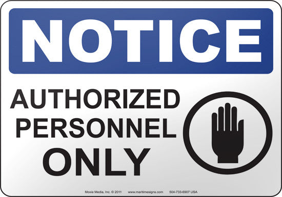 Notice: Authorized Personnel Only – Moxie Training