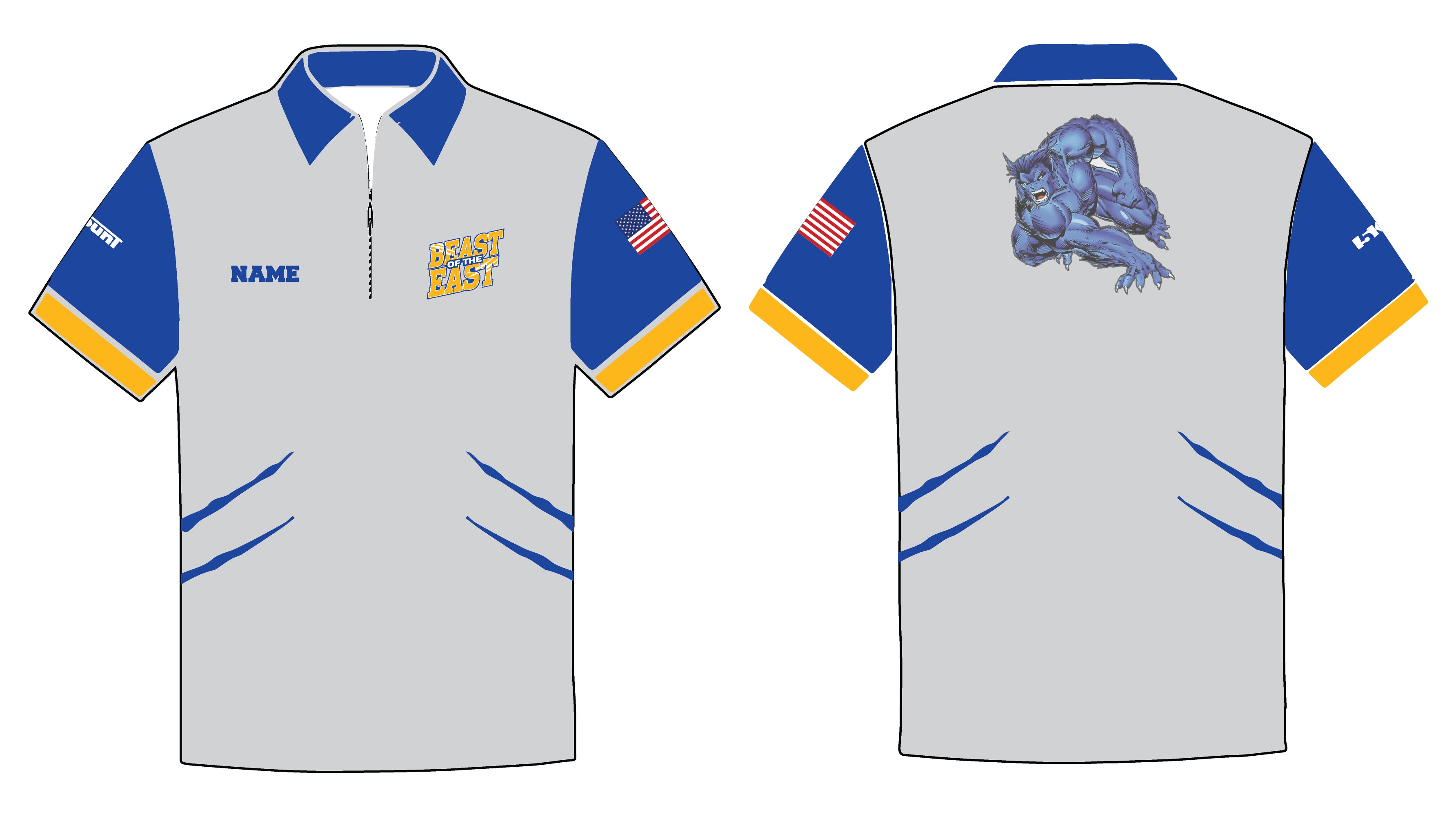 Beast Of The East Wrestling Sublimated Polo 5kount