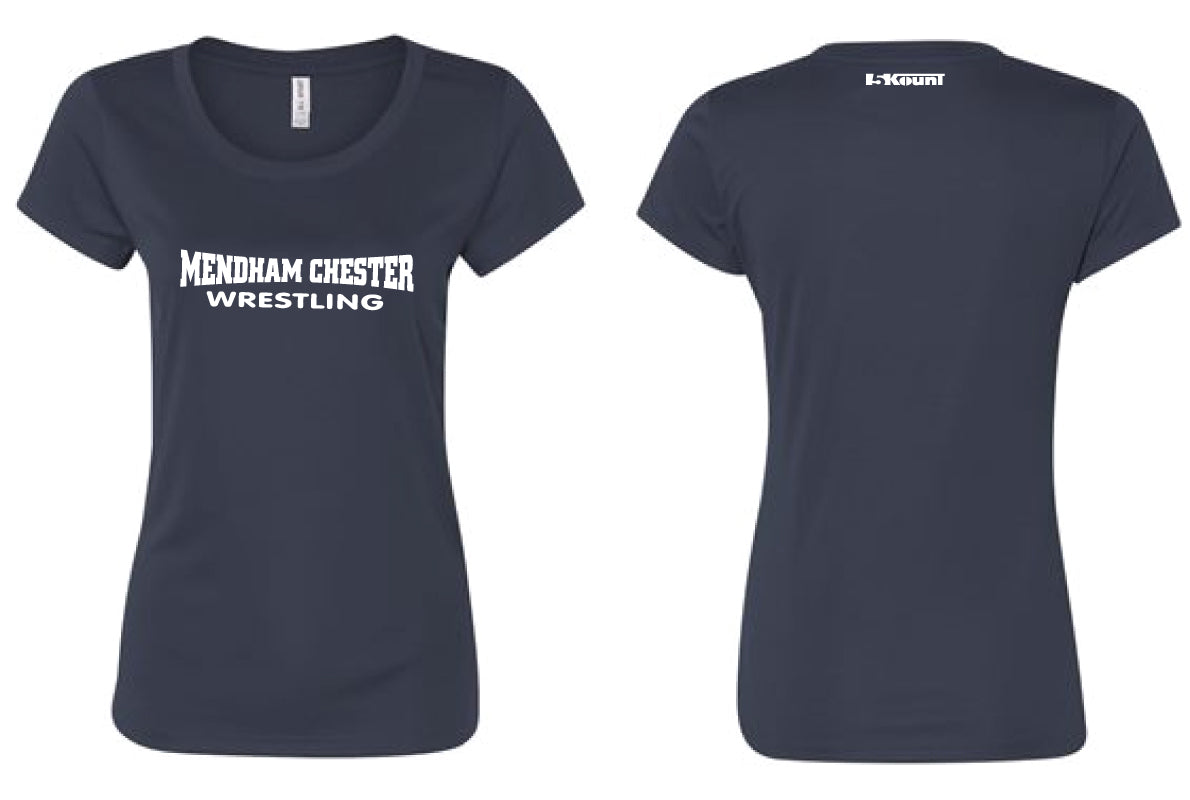 Mendham Chester Wrestling DryFit Performance Tee - Women - Navy - 5KounT